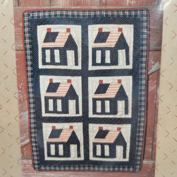 Liberty House Quilt Pattern Blue Whale Designs Liberty Homestead Throw Quilts - Picture 2 of 3